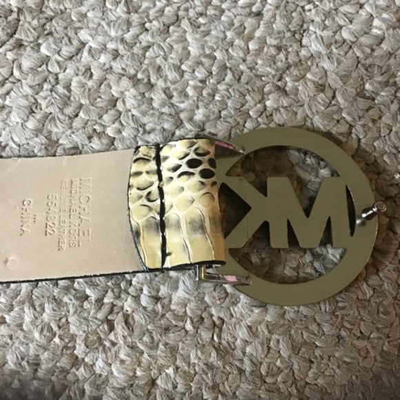 Michael Kors Belt, size is 40” long”, snake print with studs - Picture 3 of 8